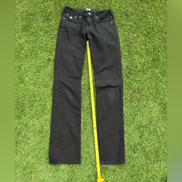 True Religion disco button Black low rise Women's Jeans.  Size 28 - Picture 1 of 11